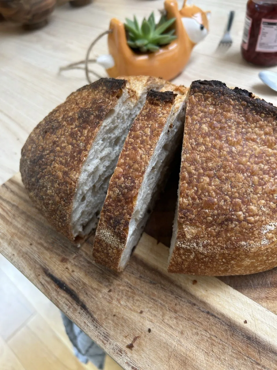 Homemade sourdough bread. That one is my Kasia’s speciality